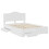 Berkfield Bed Frame with Headboard White 140 x 190 cm Engineered Wood 5
