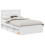 Berkfield Bed Frame with Headboard White 120 x 190 cm Solid Pine Wood 2
