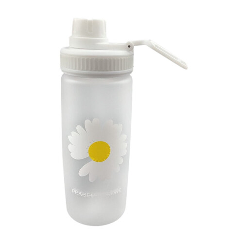 600ml Μικρά διαφανή πλαστικά μπουκάλια νερού Daisy, χωρίς BPA παγωμένο μπουκάλι νερού