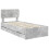 Berkfield Bed Frame with Drawer Concrete Grey 90 x 190 cm Engineered Wood 4