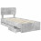 Berkfield Bed Frame with Drawer Concrete Grey 90 x 190 cm Engineered Wood 5