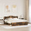 Berkfield Bed Frame Smoked Oak 180 x 200 cm Solid Pine Wood 3