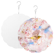 ckepdyeh2PCS Sublimation Vindspinner Blank Personlig Foto Vind