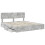Berkfield Storage Bed Concrete Grey 200 x 200 cm Engineered Wood 5