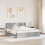 Berkfield Bed Frame Concrete Grey 180 x 200 cm Engineered Wood 3