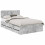 Berkfield Bed Frame Concrete Grey 135 x 190 cm Engineered Wood 2