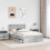 Berkfield Bed Frame Concrete Grey 135 x 190 cm Engineered Wood 3