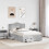 Berkfield Bed Frame Concrete Grey 120 x 190 cm Engineered Wood 3