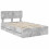 Berkfield Bed Frame Concrete Grey 135 x 190 cm Engineered Wood 4
