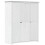 Berkfield Wardrobe BODO White 151.5x52x176.5 cm Solid Wood Pine 2