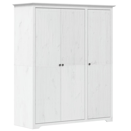 Berkfield Wardrobe BODO White 151.5x52x176.5 cm Solid Wood Pine 1