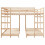 Berkfield Triple Bunk Bed Frame Natural 80 / 200 x 200 cm Solid Pine Wood 4