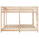 Berkfield Triple Bunk Bed Frame Natural 80 / 200 x 200 cm Solid Pine Wood 5