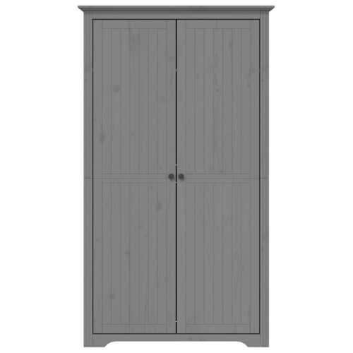 Berkfield Wardrobe BODO Grey 101x52x176.5 cm Solid Wood Pine 2