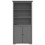 Berkfield Bookcase BODO Grey 80x40x172 cm Solid Wood Pine 3
