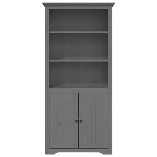 Berkfield Bookcase BODO Grey 80x40x172 cm Solid Wood Pine 2