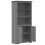 Berkfield Bookcase BODO Grey 80x40x172 cm Solid Wood Pine 4