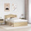 Berkfield Bed Frame Sonoma Oak 150 x 200 cm Solid Pine Wood 3