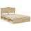 Berkfield Bed Frame Sonoma Oak 150 x 200 cm Solid Pine Wood 4
