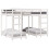 Berkfield Triple Bunk Bed Frame White 140 x 200 cm Solid Pine Wood 2