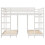 Berkfield Triple Bunk Bed Frame White 140 x 200 cm Solid Pine Wood 4