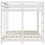 Berkfield Triple Bunk Bed Frame White 140 x 200 cm Solid Pine Wood 5