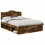 Berkfield Bed Frame Smoked Oak 150 x 200 cm Solid Pine Wood 2