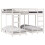 Berkfield Triple Bunk Bed Frame White 160 x 200 cm Solid Pine Wood 2