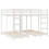 Berkfield Triple Bunk Bed Frame White 160 x 200 cm Solid Pine Wood 3