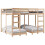 Berkfield Triple Bunk Bed Frame Brown 160 x 200 cm Solid Pine Wood 2