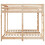 Berkfield Triple Bunk Bed Frame Brown 160 x 200 cm Solid Pine Wood 5