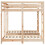 Berkfield Triple Bunk Bed Frame Brown 140 x 200 cm Solid Pine Wood 5