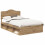 Berkfield Bed Frame Artisian Oak 135 x 190 cm Solid Pine Wood 2