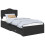 Berkfield Bed Frame with Headboard Black 100 x 200 cm Engineered Wood 2