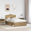 Berkfield Bed Frame Artisian Oak 135 x 190 cm Solid Pine Wood 3
