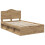 Berkfield Bed Frame Artisian Oak 135 x 190 cm Solid Pine Wood 4
