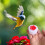 Handheld Hummingbird Feeder with Plastic Flower Mini Window 3