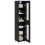 Berkfield Highboard 2 pcs Black Oak Glass 3