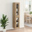 Berkfield Highboard 2 pcs Artisan Oak Glass 4
