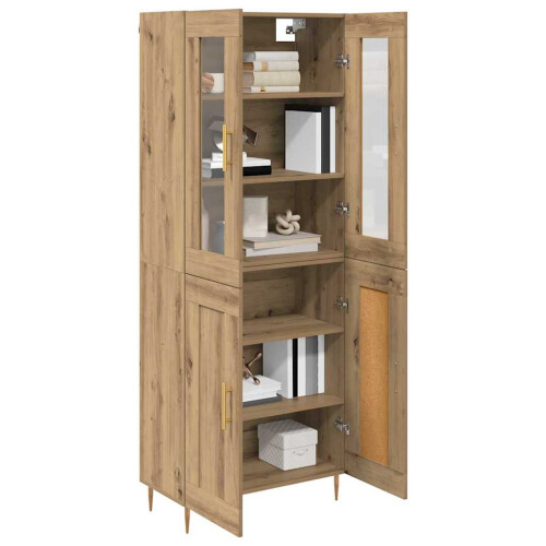 Berkfield Highboard 2 pcs Artisan Oak Engineered Wood 2
