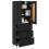 Berkfield Highboard with Drawer 2 pcs Black Oak Engineered Wood 3