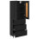 Berkfield Highboard with Drawer 2 pcs Black Oak Engineered Wood 5