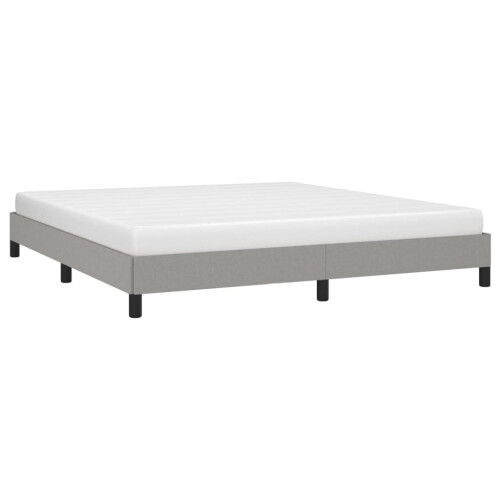 Berkfield Bed Frame without Mattress Light Grey Super King Fabric 2