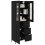 Berkfield Highboard with Drawer 2 pcs Black Oak Engineered Wood 3