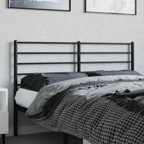 Berkfield Metal Replace Headboard Black 120 cm 2
