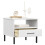 Berkfield Bedside Table with Metal Legs White Solid Wood Pine OSLO 3