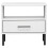 Berkfield Bedside Table with Metal Legs White Solid Wood Pine OSLO 4
