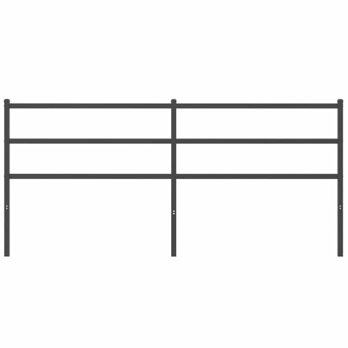Berkfield Metal Replace Headboard Black 193 cm 2