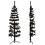 Berkfield Slim Artificial Half Christmas Tree with Stand Black 120 cm 3