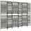 Berkfield Room Divider 6 Panels Grey Poly Rattan 2